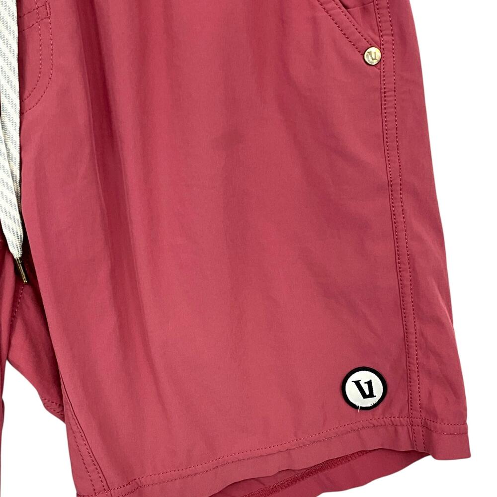 Vuori Kore Shorts Mens Small ? Red Lined Elastic Waist Drawstring Pockets Casual - Picture 3 of 11